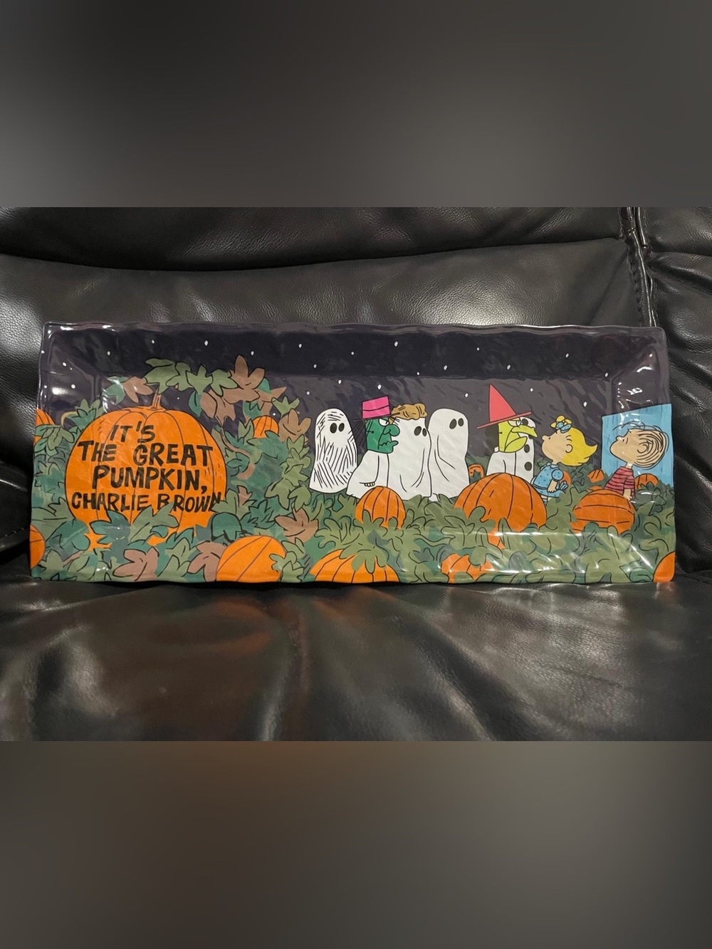 Halloween Peanuts Ceramic Tray The Great Pumpkin